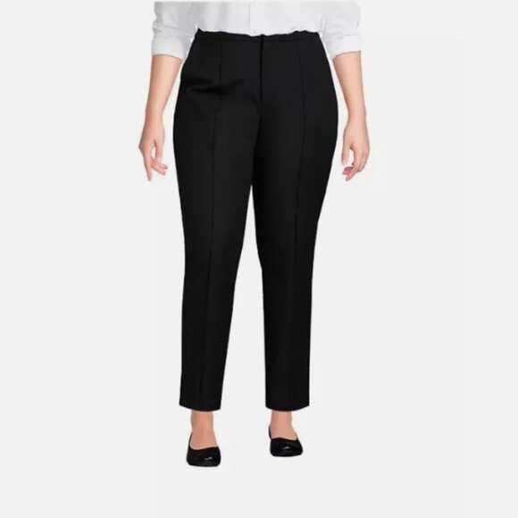 Lands' End Pants - Lands' End Womens Black Mid Rise Slim Leg Pencil Pants Size 18T Side Zipper
